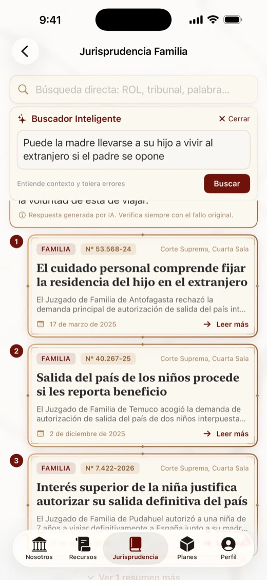 Fallos citados por el Buscador Inteligente, numerados del 1 al 3