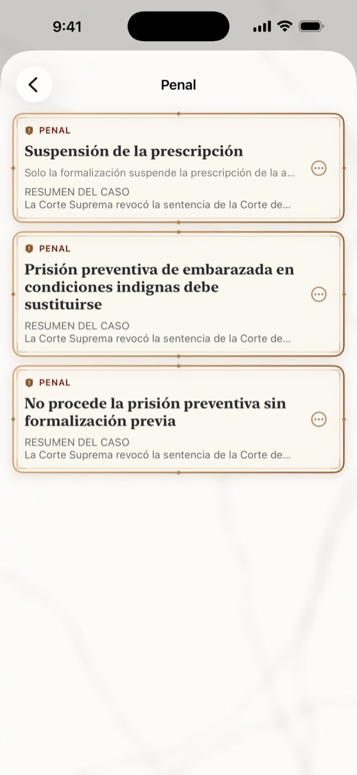 Favoritos del área Penal en Litis Pro