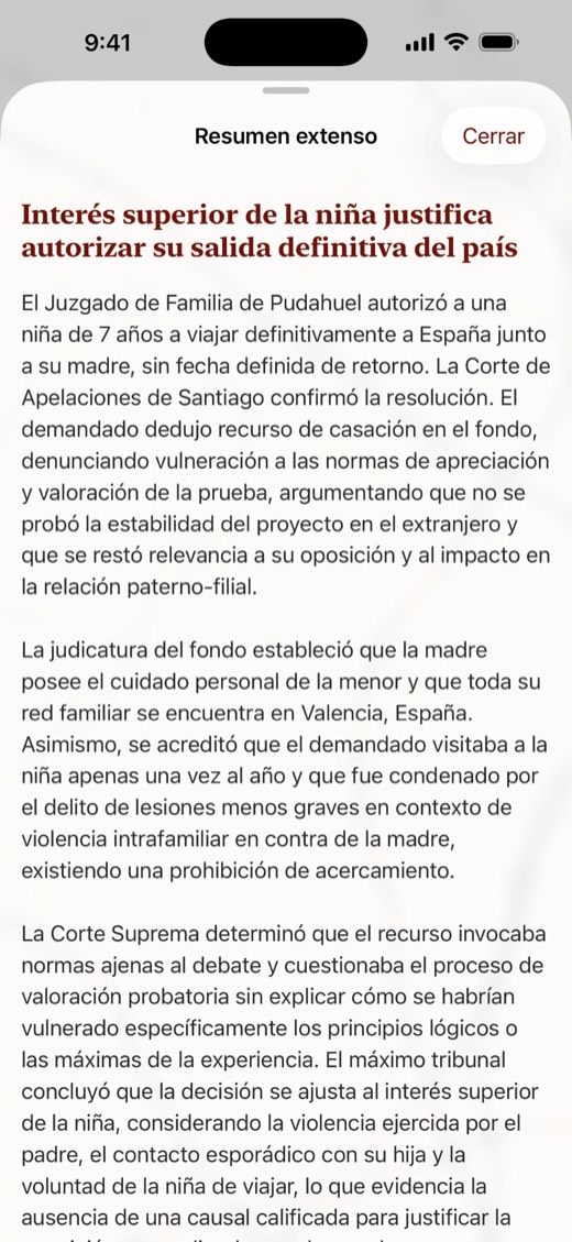 Resumen extenso de un fallo en Litis Pro